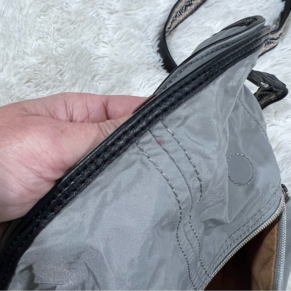 The Sak Gray Nylon Fold Over Crossbody Embroidered Strap - Picture 8 of 16